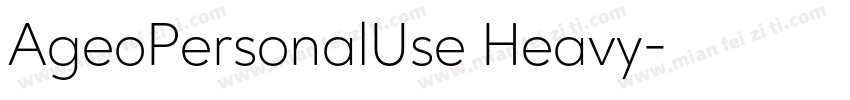 AgeoPersonalUse Heavy字体转换
